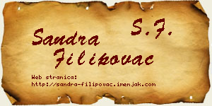 Sandra Filipovac vizit kartica